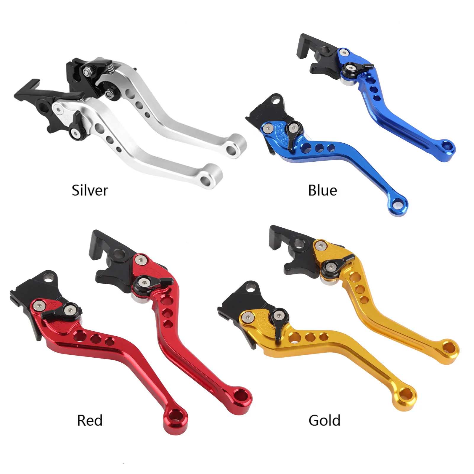 مقبض رافعة الفرامل، مقبض رافعة الفرامل، زوج من مقبض رافعة الفرامل للدراجة النارية من الألومنيوم باستخدام الحاسب الآلي #3