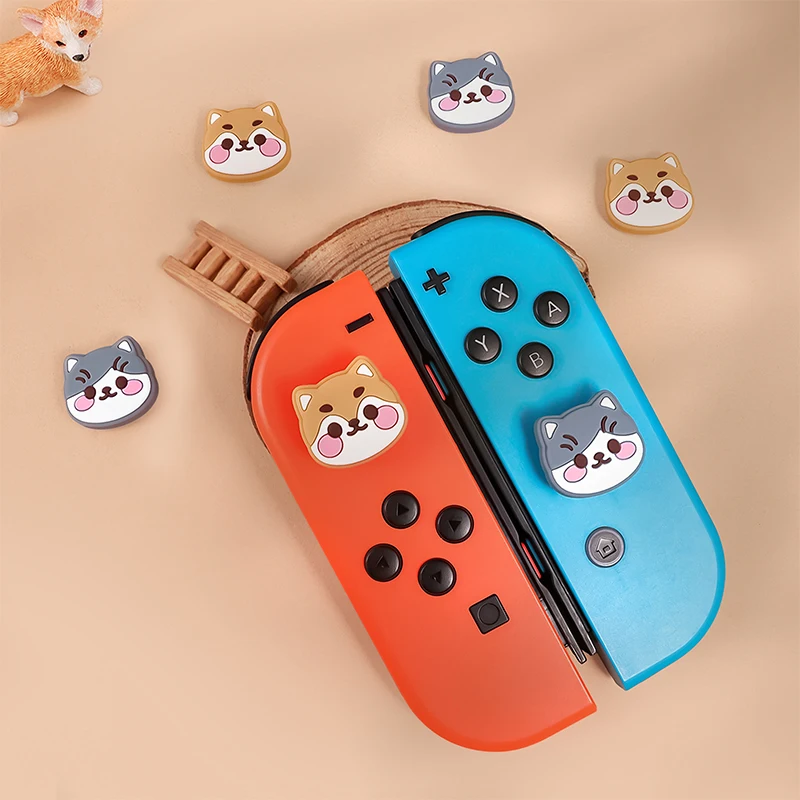 4pcs Joy Con Joystick Caps For Nintendo Switch Oled Lite Controller Thumb Grips Joystick Cap Soft Silicone Covers Button