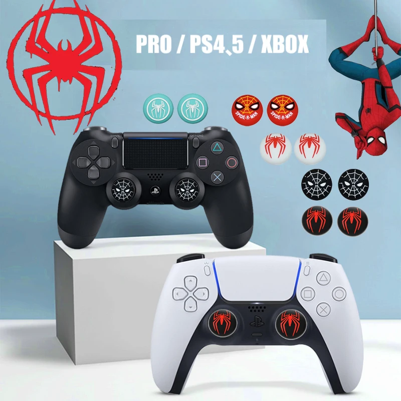 Тонкая клюшка для большого пальца из мультфильма Disney, 2 шт., с шипами, водонепроницаемая, подходит для аксессуаров NS PRO/XBOX/PS4/PS5/PS3 PS4