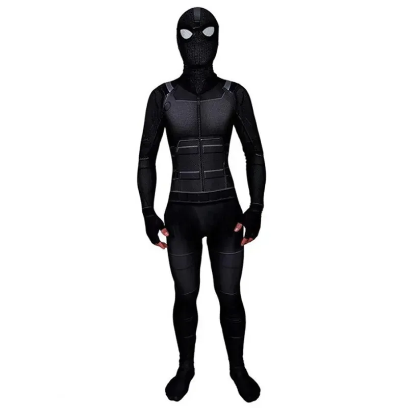 بدلة زنتاي للهالوين Ver Van Huis Spidercosplay Stealth باللون الأسود بدلة Zentai للبالغين بدلة قفز للحفلات للرجال