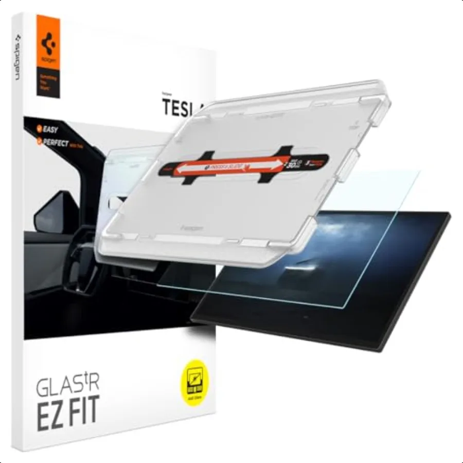 Szkło Hartowane [Glas.tR EZ FIT] Koncepcjonowane dla Cybertrucka 2024 2025 2026 z Ekranem Dotykowym na Deskę Rozdzielczą 18,5 cala, Matowe