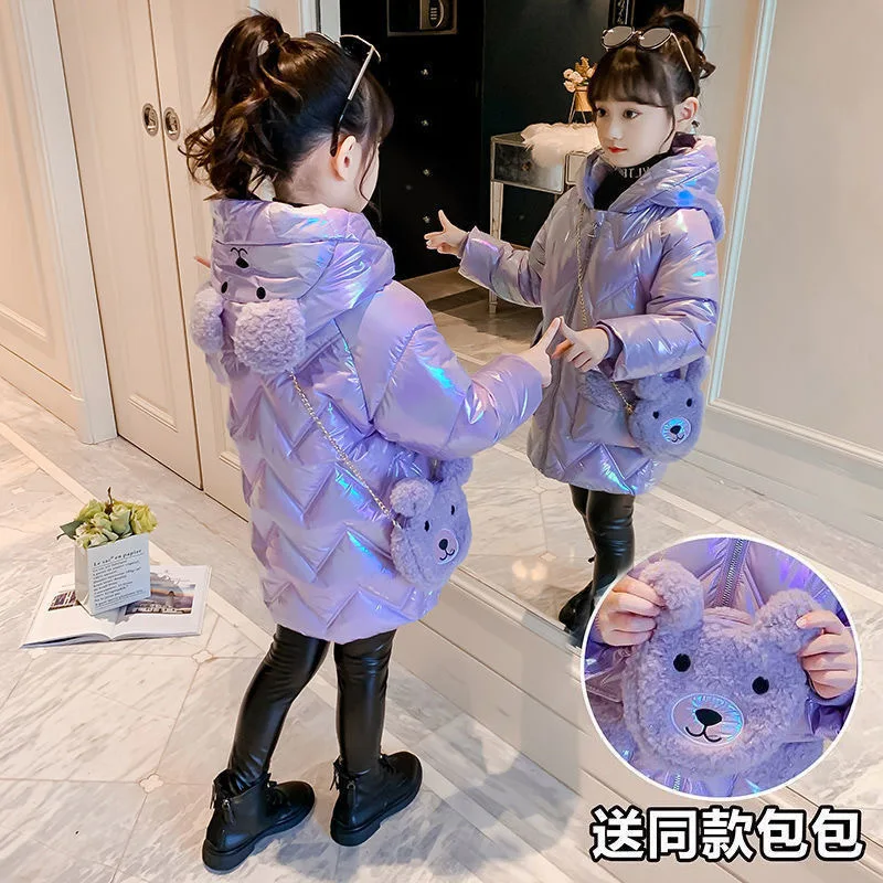 

Girls Winter Cotton Coat New Korean Children's Fashion Down Cotton Coat Kids Jackets for Girls Clothing Girls 7 9 10 11 12 Years