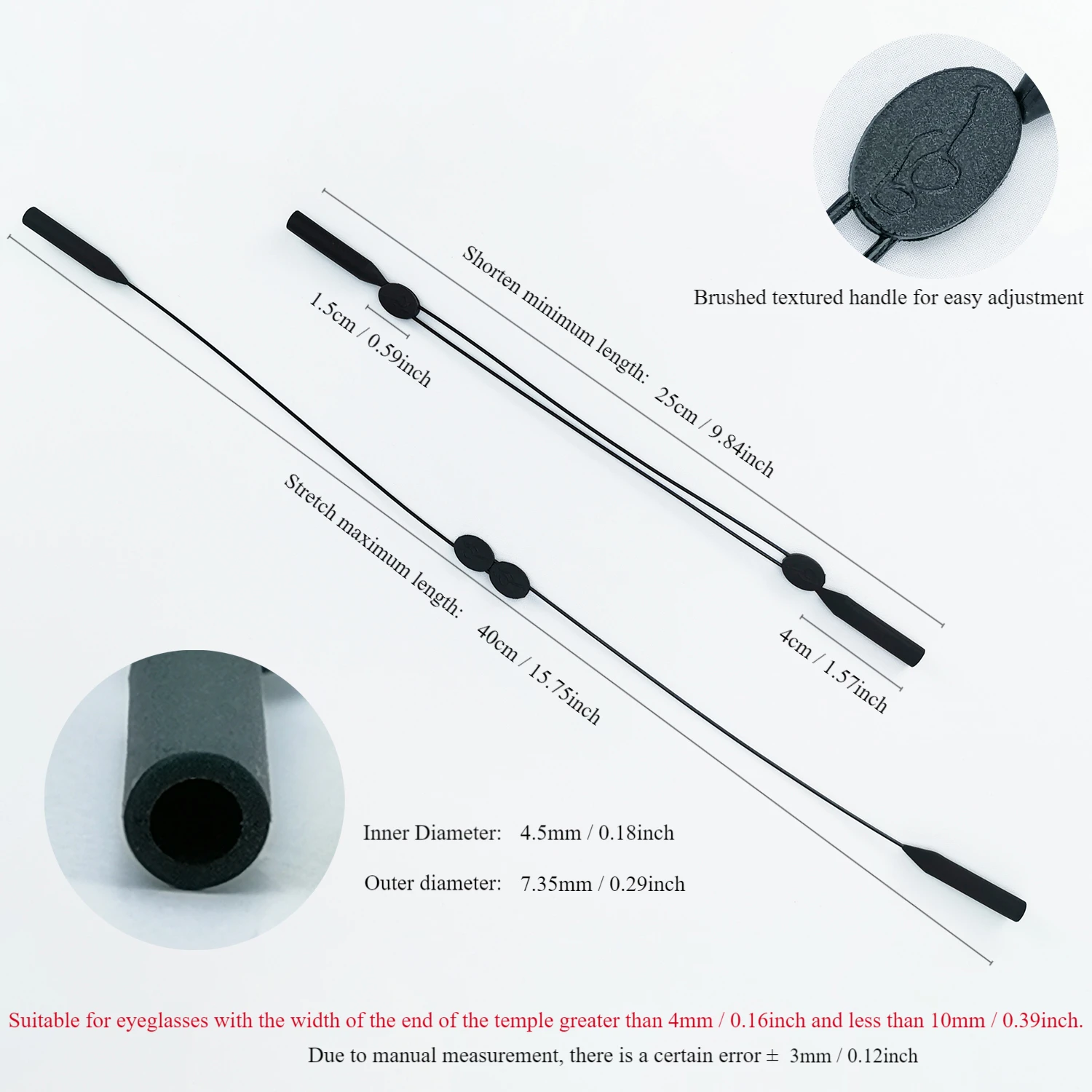 نظارات ملونة قابلة للسع حبل مضاد للانزلاق ، نظارات شمسية رياضية ، سلسلة ثابتة مناسبة للبالغين #4