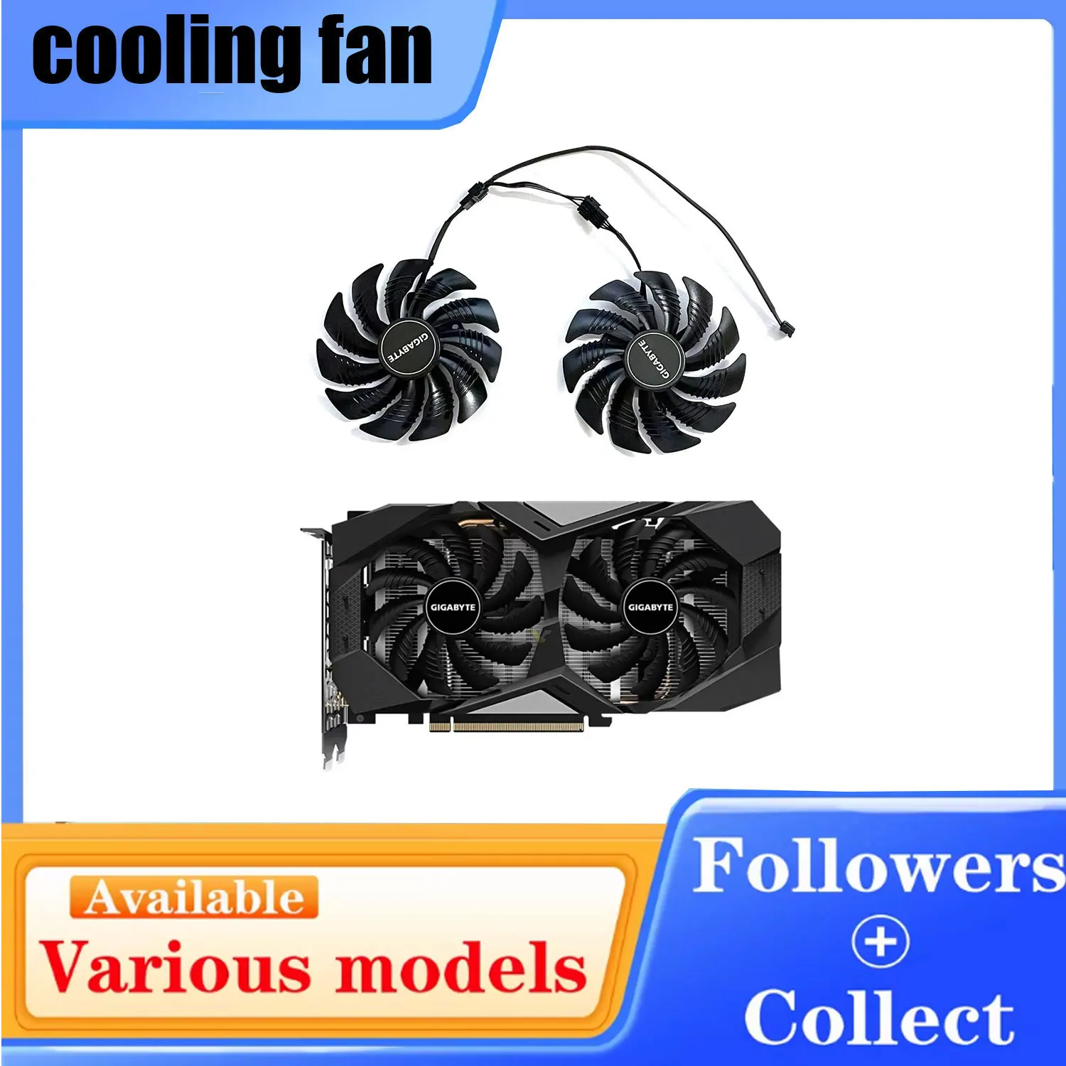 Brand new 88MM 4PIN T129215SU PLD09210S12HH suitable for GIGABYTE Radeon RX5500XT 5600XT 6GB WINDFORCE OC graphics card