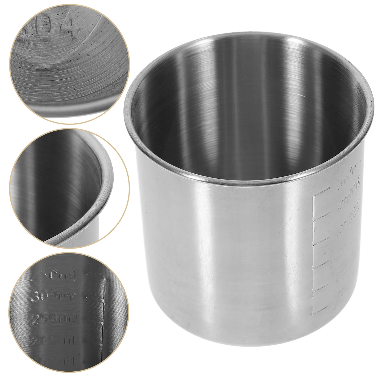 

Stainless Steel Cup Graduated Cooking Baking Dry Food Precise Measurement Storage Portable Picnic Travel Accessory for Rice