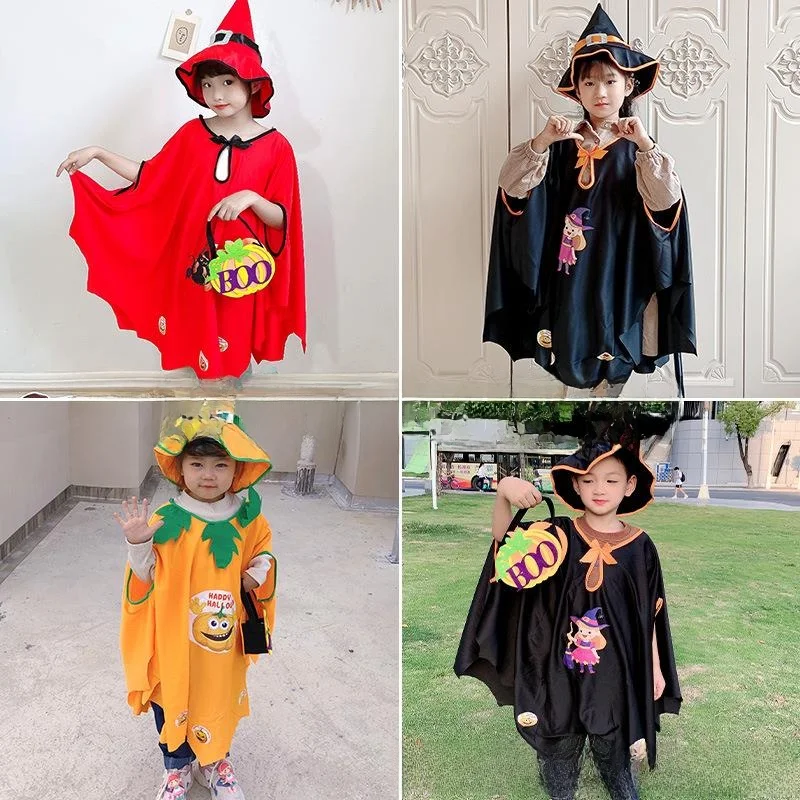 

New loween Witch Costume Child Fem Pumpkin Par Gathering Cosplay Tent Dr up loween Accories Stage Props