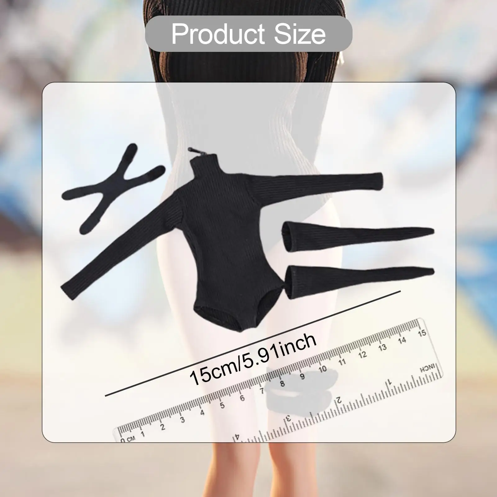 Body court décontracté avec chaussettes tubulaires pour figurine de poupées féminines de 12 pouces, échelle 1/6