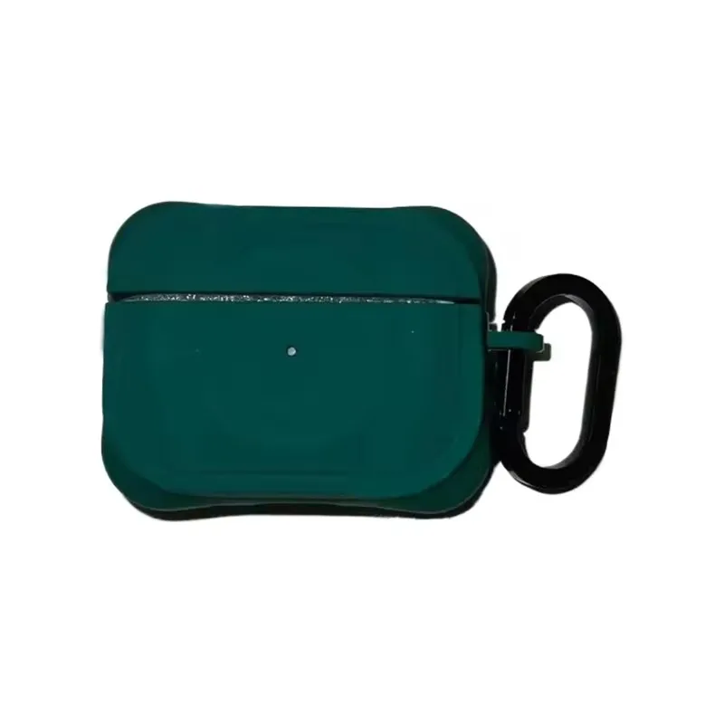 Funda de silicona ondulada blanca, rosa, azul y verde para AirPods 3 Pro Pro2, funda para auriculares con gancho