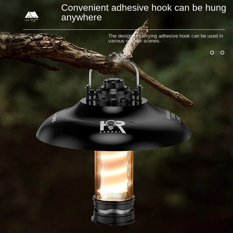 Camping Lamp Portable Tent Lantern Lamp USB Charging Lamps Outdoor Camping Emergency Lamp Flashlight Hiking for CARGO