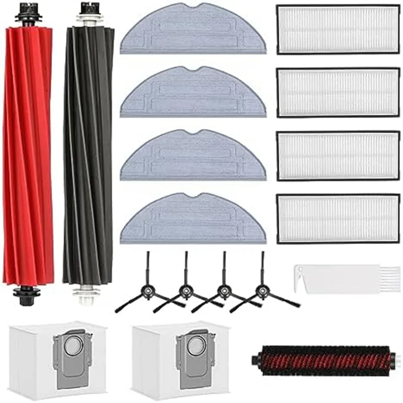 ABRG-ملحقات ل Roborock S8 Pro Ultra S8 S8 + الجانب الرئيسي فرشاة تصفية كيس لجميع الغبار جهاز آلي لتنظيف الأتربة قطع الغيار