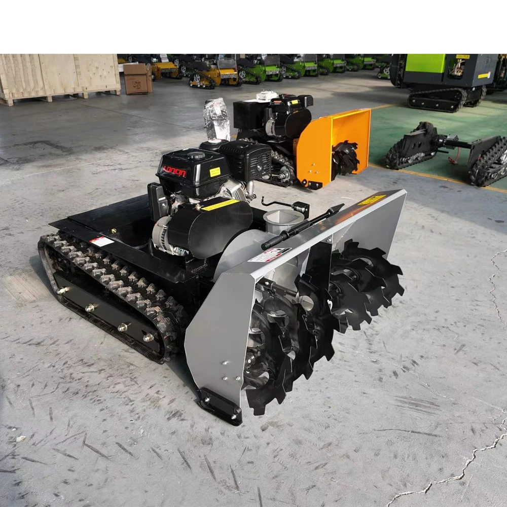 Quiet and Efficient Powered Remote-Controlled Snow Blower Must-Have for Home and Construction Industries