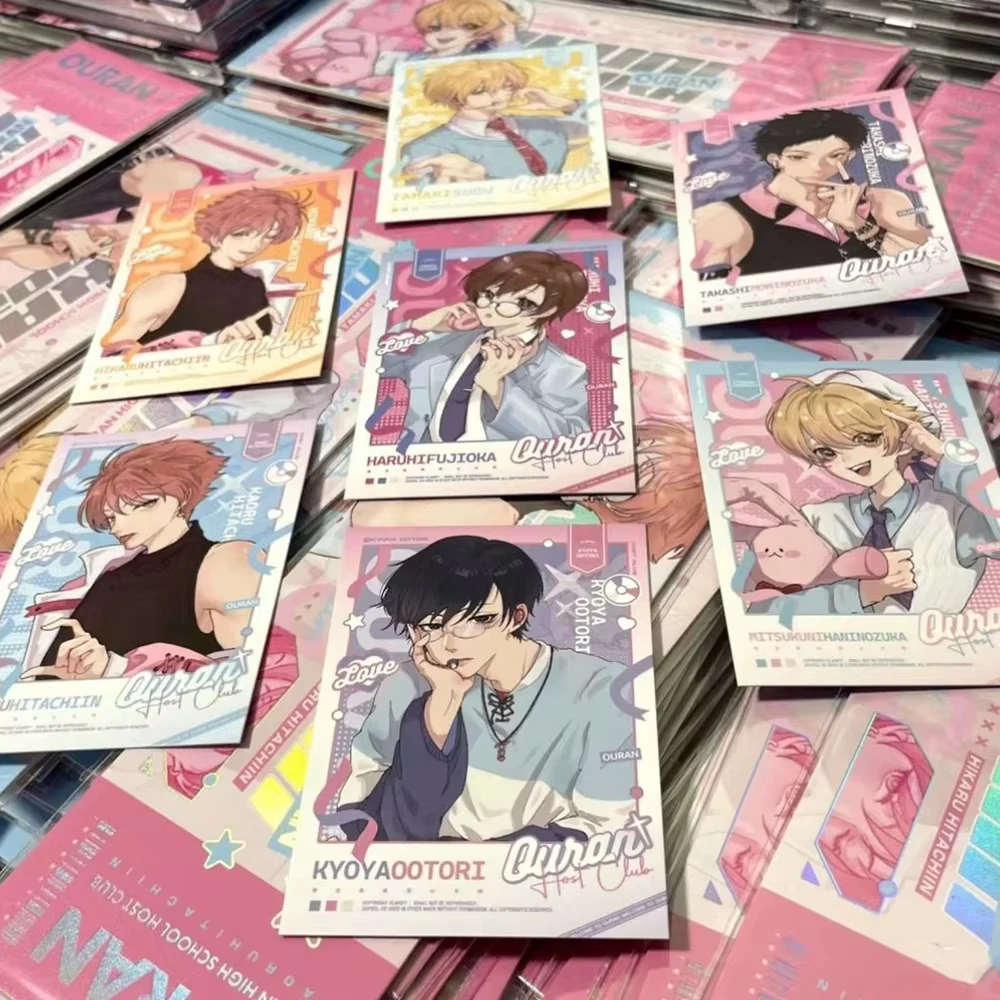 7pcs/set Ouran High School Host Club Anime Small Card Photo Cards Cosplay DIY Postcard Bookmark Accessories Ornament Props Gift