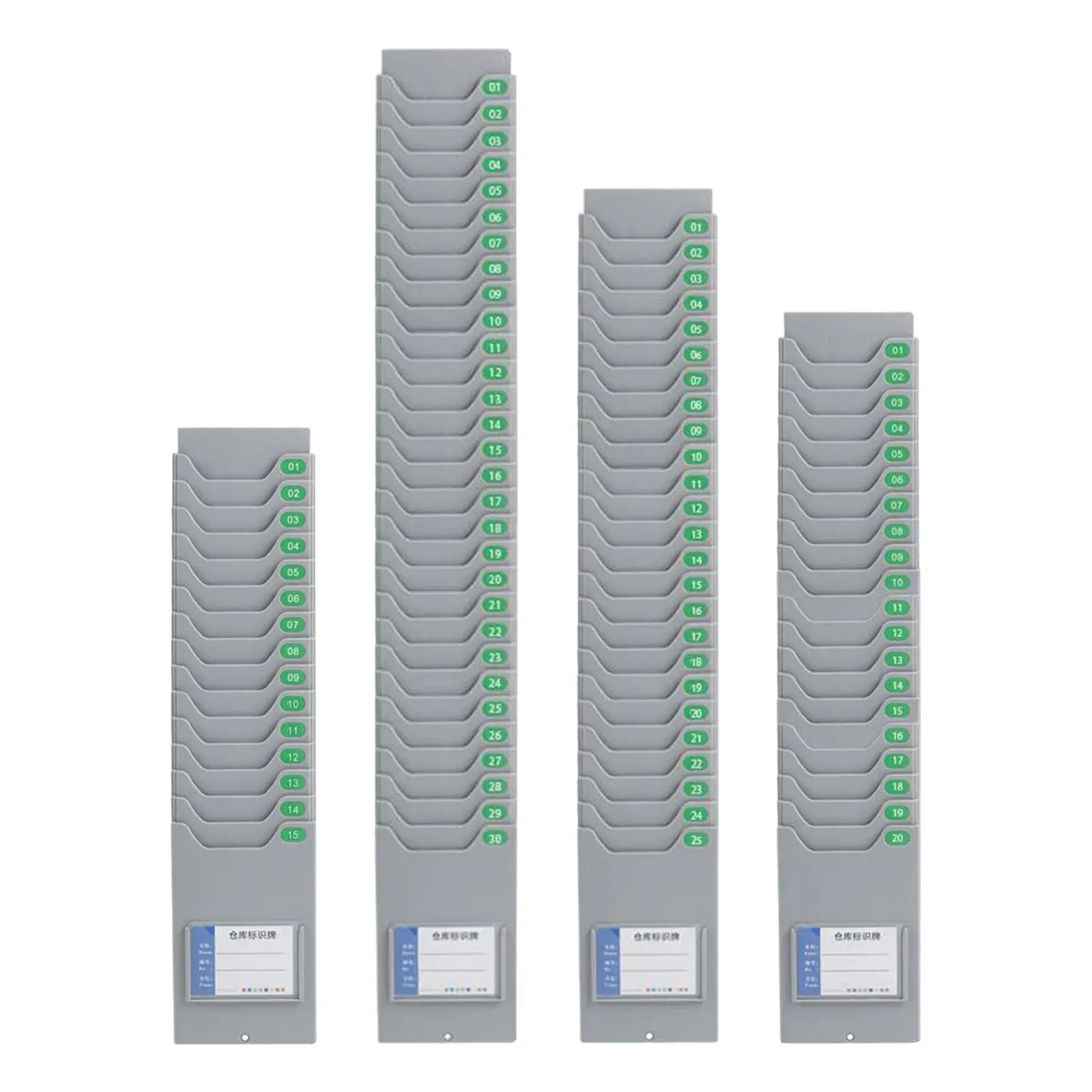 Time Cards Rack Wall Mount with Screw,Payroll Recorder Time Card Holder for Indoor Outdoor Factory Office Punch in Clock Out