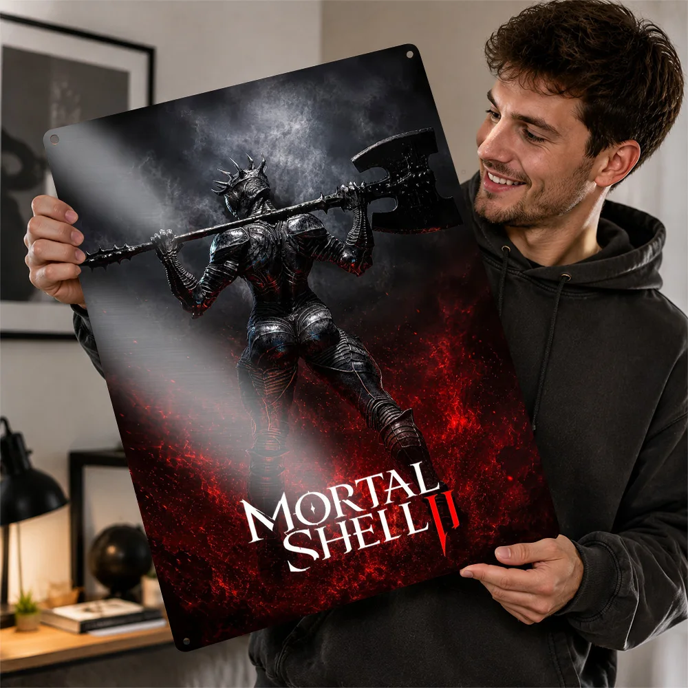 Mortal Shell 2 Dark Fantasy Textured Poster Customized Metal Tin Sign Atmospheric Character Style Wall Art Appeals To Dreamers