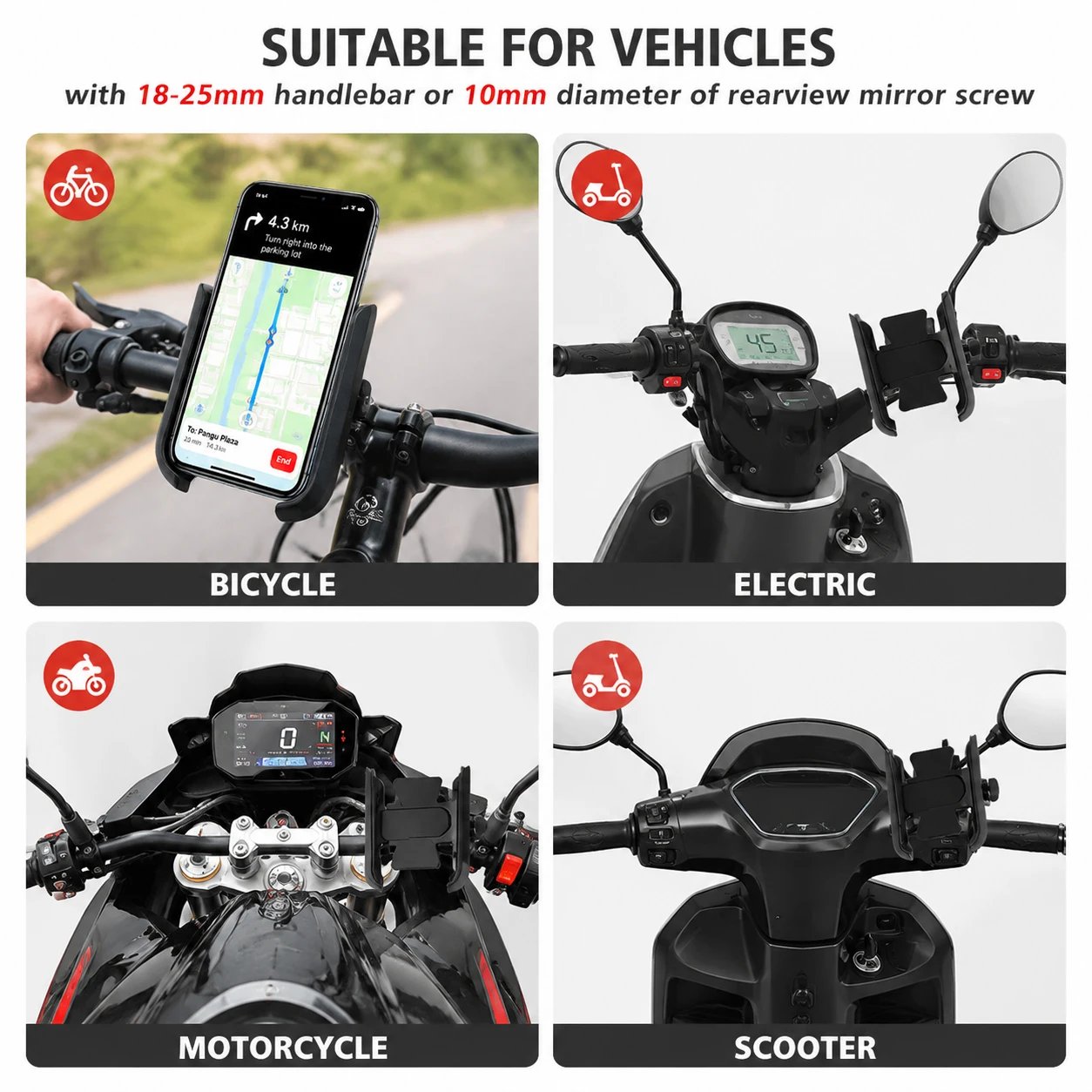 For BMW K1600GTL 2011-2021 Motorcycle Phone Holder CNC Aluminum Handlebar Mount GPS Navigation Bracket Stand Accessories
