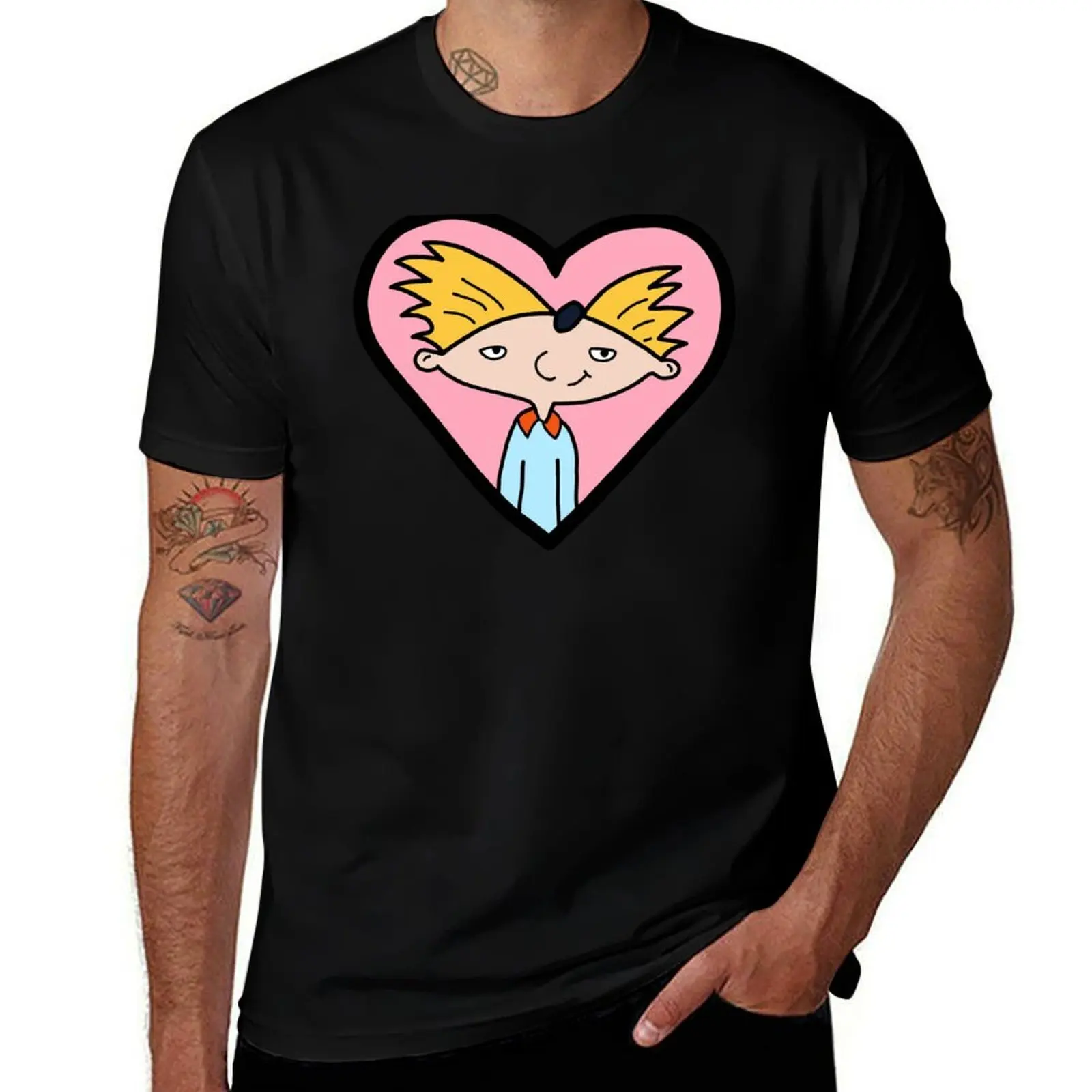 

Hey Arnold In Heart T-Shirt Casual Minimalist Short Sleeve Top