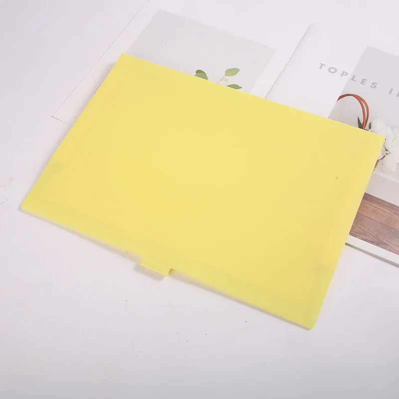 Smiley Pp Folder A4 Information Book Spot Five Grid Smile File Bag Purple Button view 3