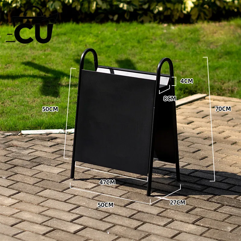 Door vertical billboard display stand, creative storage sign customization, coffee shop outdoor floor metal standing sign