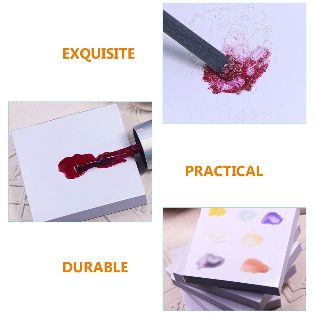 

100Pcs Nail Color Mixing Papers Professional Disposable Pallet No Odor Material Easy Mix Powder and Polish Manicure Tool
