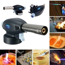 1 Pc Welding Gas Burner Flame Gas Torch Flame Gun Blowtorch Cooking Soldering Butane AutoIgnition Gas-Burner Igniter Gun Head