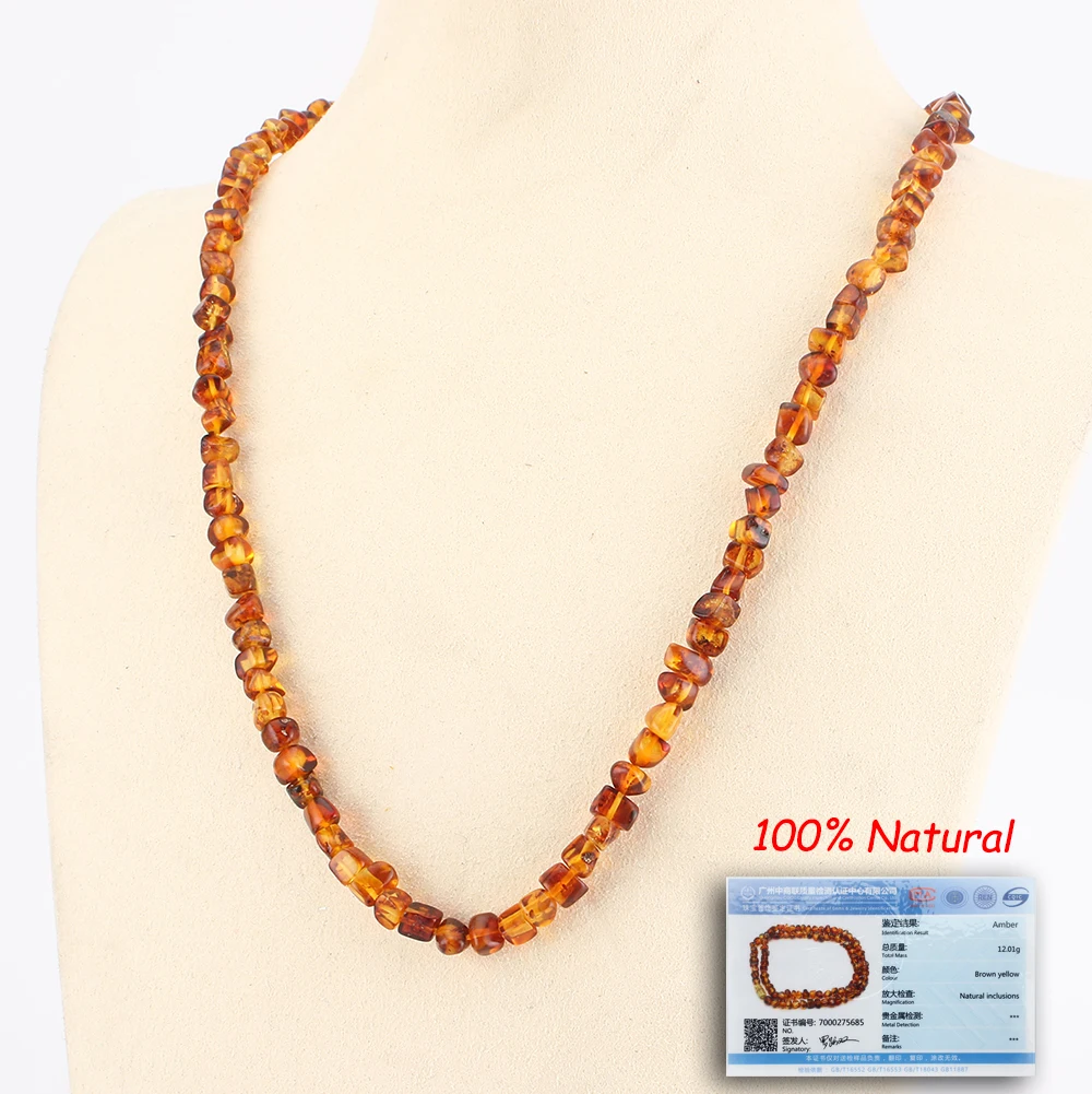 

A+ Natural 50cm Baltic Amber Necklace 6mm Gemstone Beads Yoga Healing Stone Gift Chakra Crystal For Women