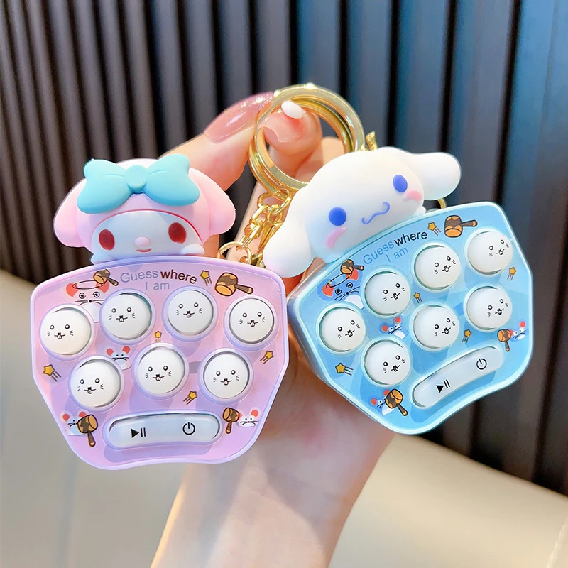 Sanrio Hello Kitty Game Console Mini Handheld Whack-a-mole Mini Decompression Game Console Children's Educational Toys