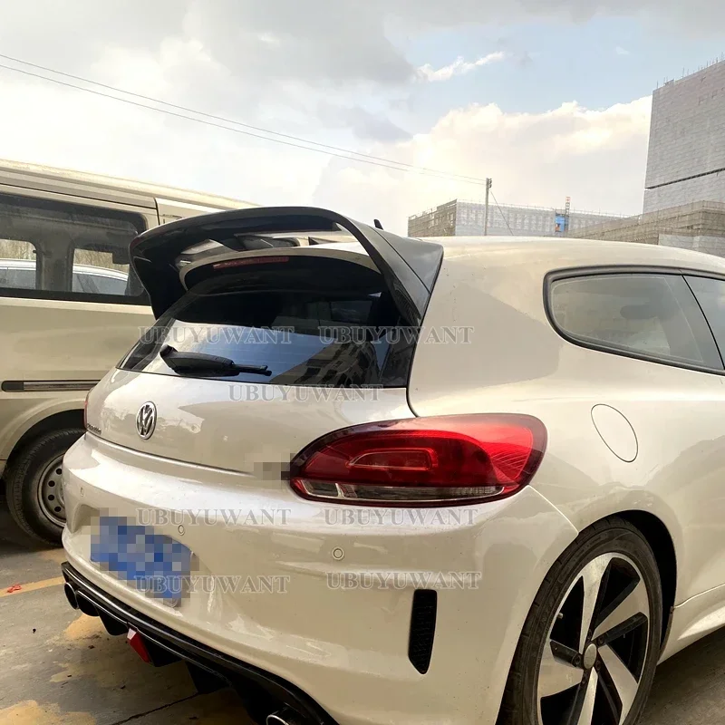 Car Roof Spoiler For Volkswagen Scirocco 2009-2013 (NOT for R) CARBON FIBER Rear Top Wings Body Kits Exterior Accessories