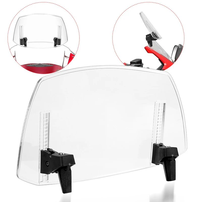 

Universal Motorcycle Windscreen Spoiler Adjustable Air Deflector Universal Motorcycle Modified Windscreen Lightweight