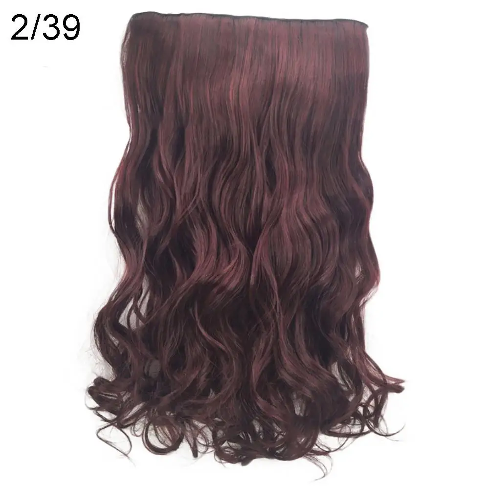 Curly Wavy Clip In Hair Extension Cosplay Wig Synthetic Artificial Long Curly Hairpiece Blonde Black Color False HairPiece Wigs