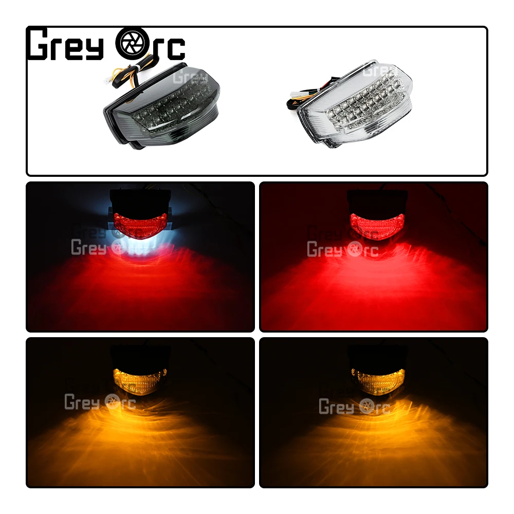 LED المتكاملة الوامض الضوء الخلفي الذيل الفرامل بدوره أضواء الإشارة لهوندا CBR600 CBR 600 2007 2008 2009 2010 2011 2012 الذيل ضوء
