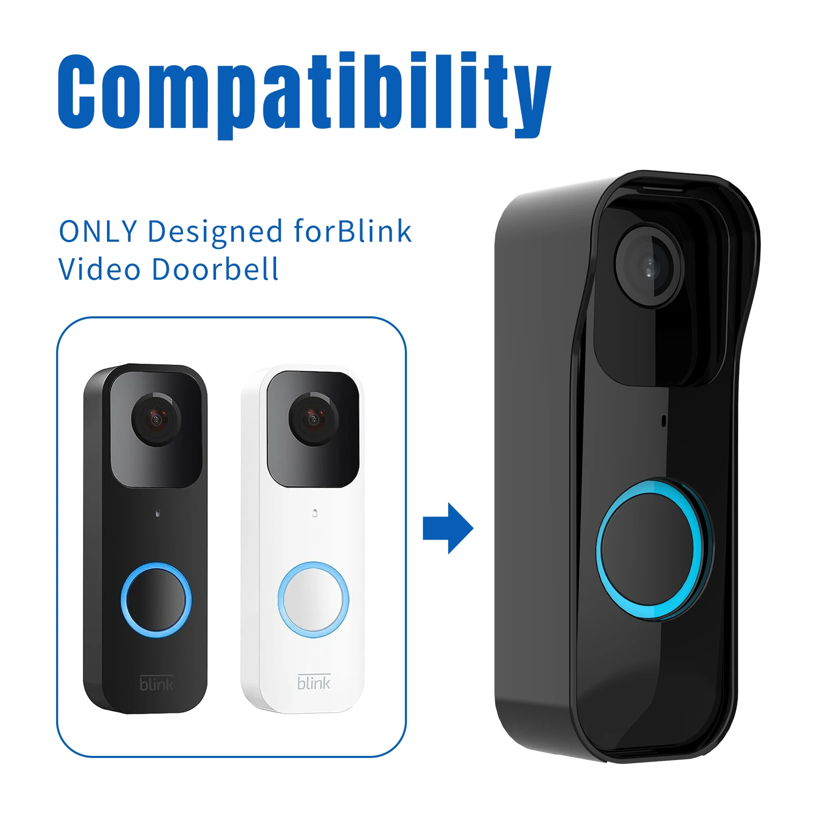 Blink Doorbell Protective Case Suitable For Blink Video Doorbell Waterproof Wall Mount Protective Shell For Blink Video Doorbell