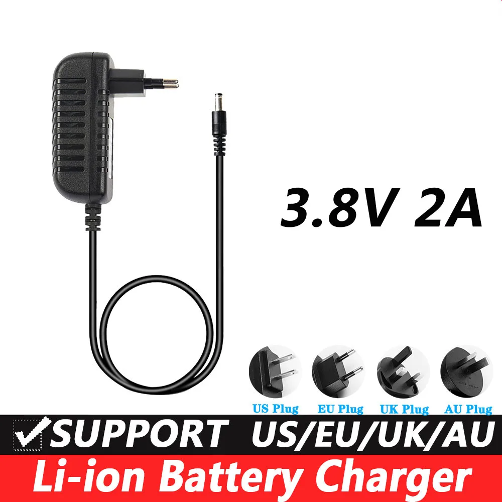 AC100-240V DC 3.8V 2A Lithium Battery Charger 18650 battery charger electric scooter charger EU Plug US Plug 5.5*2.1MM