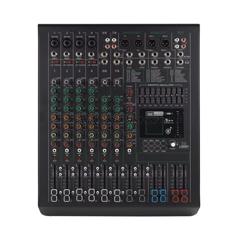 WMWMNU MC 8/12Channel Professional Audio Mixer 99DSP Effects Dj Controller/audio Console Mixer Audio Sound Cards Mixers Dj