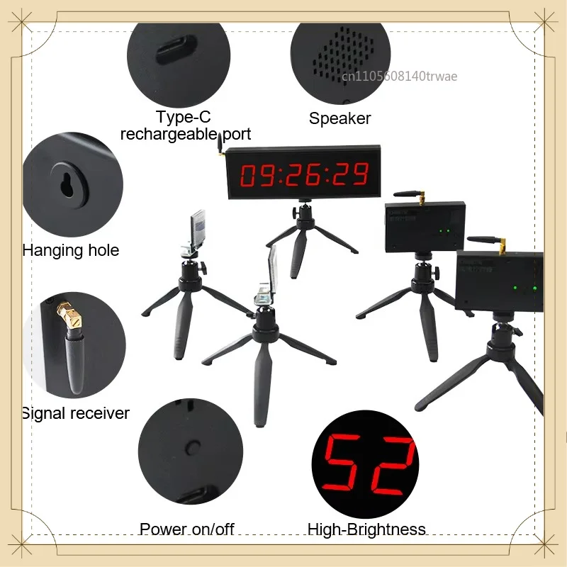 CP99 Battery Operated LED Racing Timer Stopwatch Electronic Wireless Laser Timer for Sprints Race Running