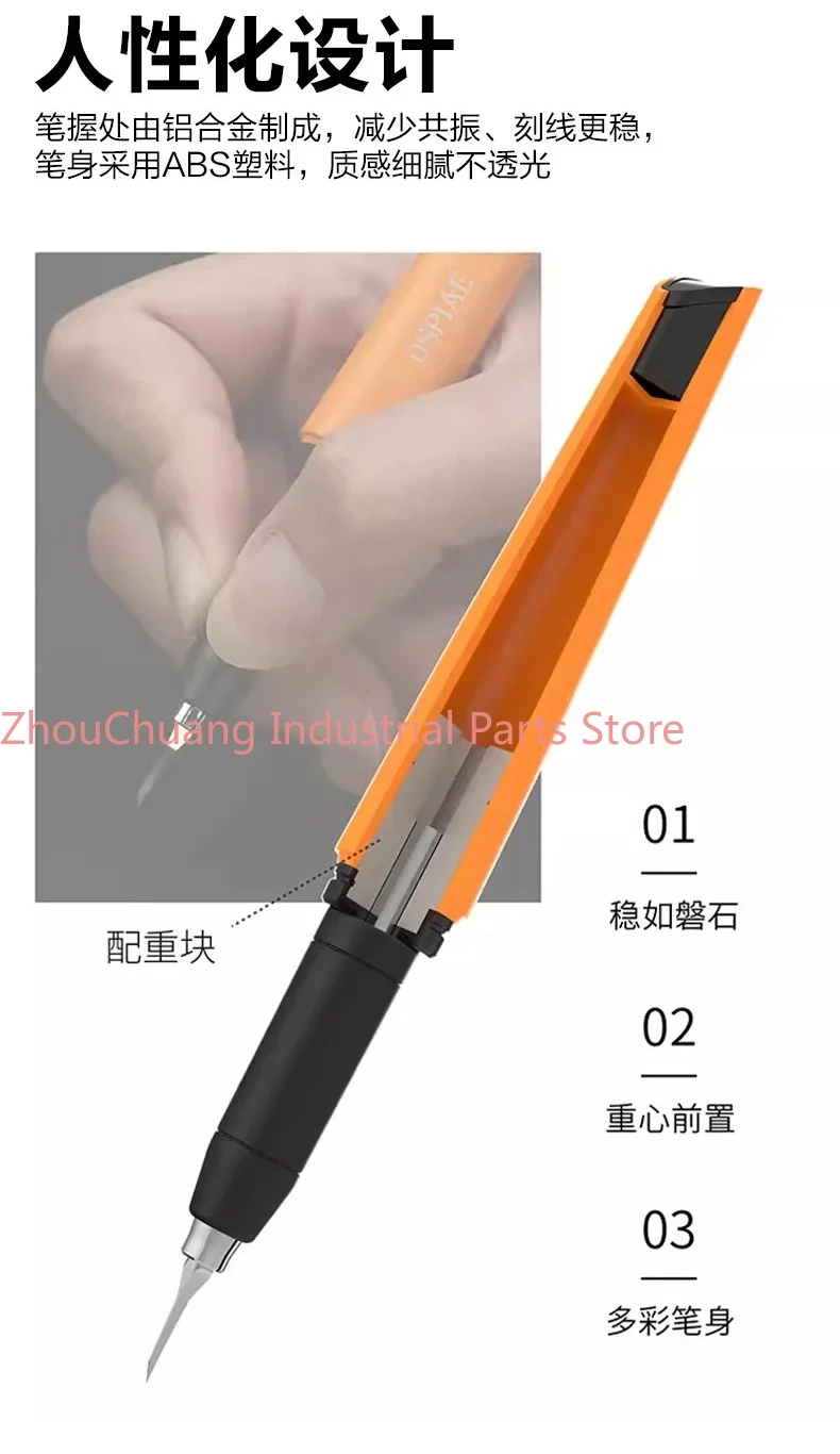 2PCS Model Scribing Knife Clamp Shank Scribing / Head Hand Account Gundam Transformation Tool Push /Color Knife Pen