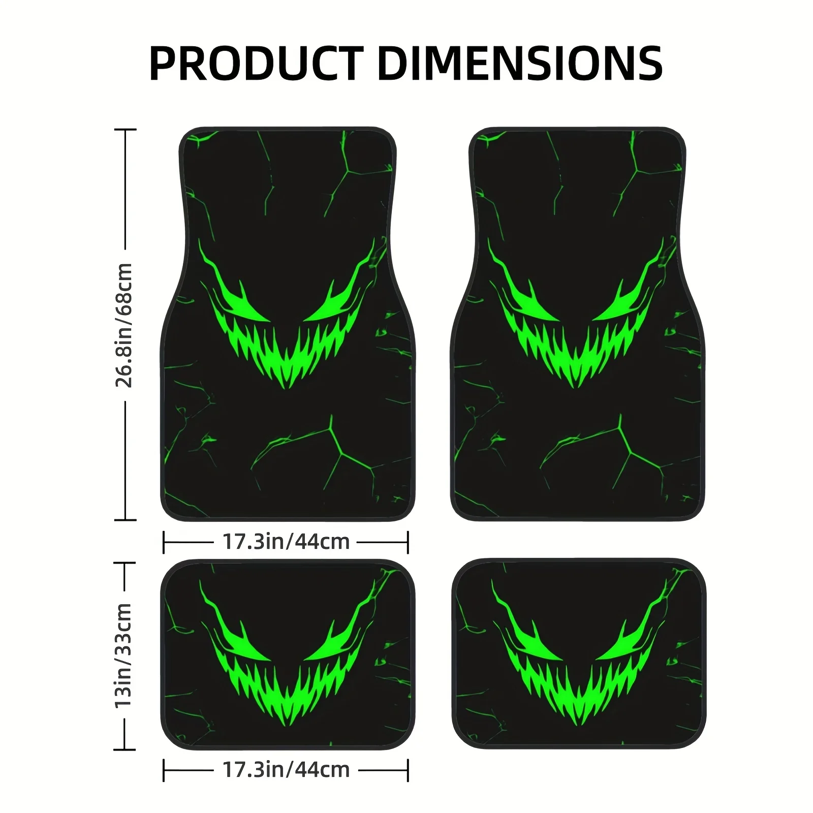 4pcs, Car Floor Mats With Personalized Smiley Face Pattern Style, Universal Car Floor Mats, Easy To Clean, Friendly Car Interior