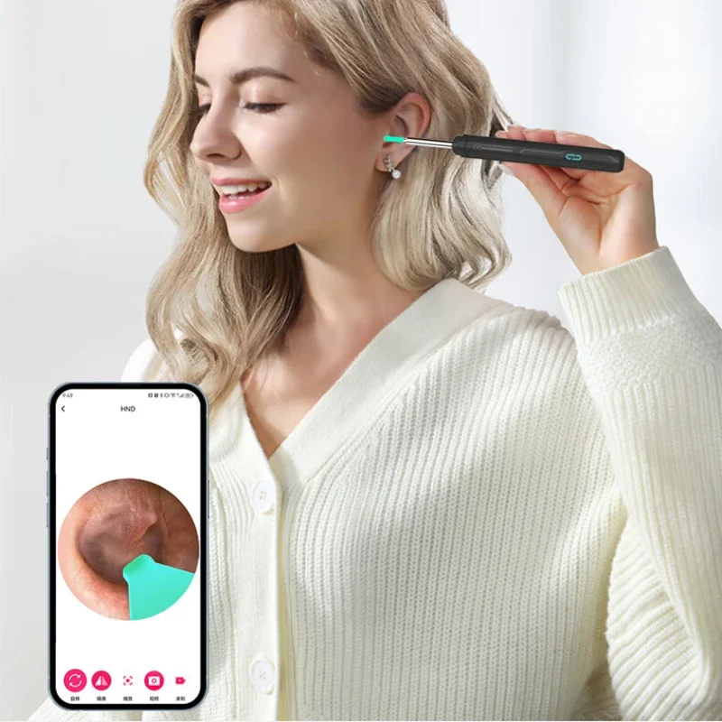 منظف الأذن مع مجموعة الكاميرا الأذن العصي منظار الأذن USB C شحن المنظار الشمع أداة إزالة الصواميل Earpick كاميرا صغيرة مجموعة تنظيف الأذن