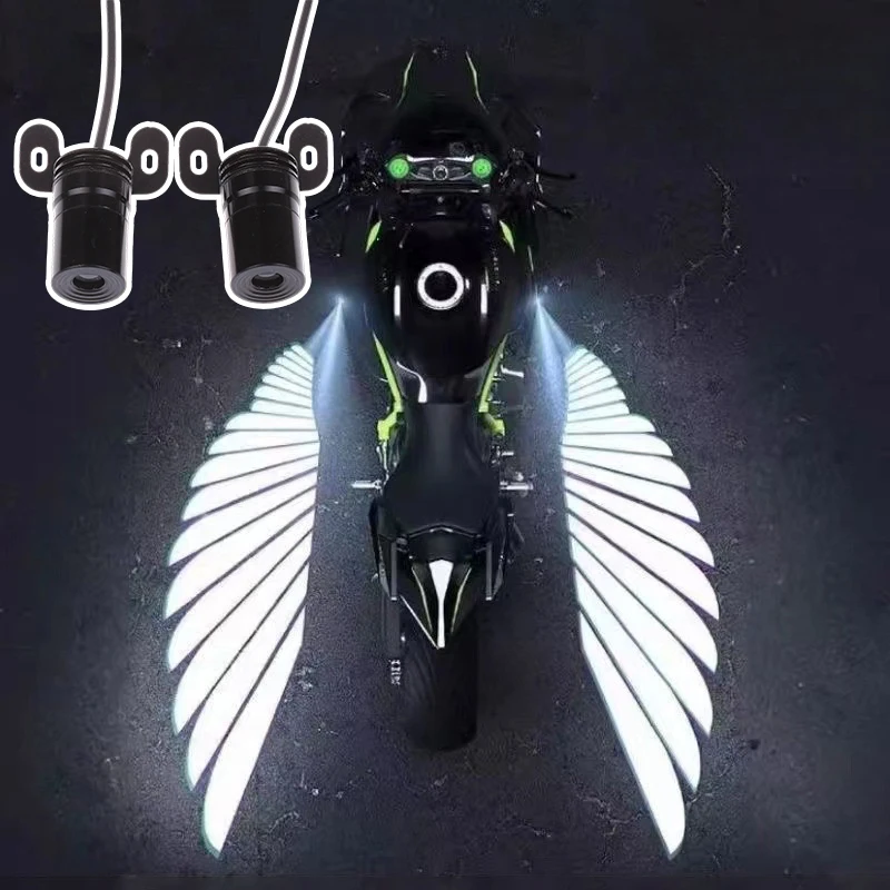 

Светодиодный проекционный фонарь Street Mod Angel Wings, состоящий из 2 частей, лазер для предотвращения столкновений — подходит для мотоциклов и электромобилей.