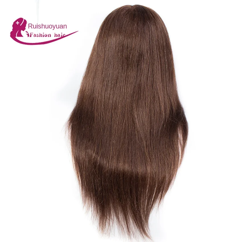 50% cabelo real + 50% cabelo animal 45cm peruca de cabelo, maquiagem e prática de edição de cabelo, aprendiz prática cabeça modelo