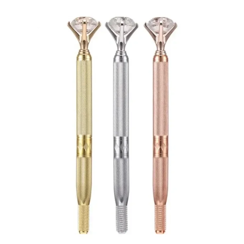 1 قطعة Caneta Tebori Microblading الألومنيوم Sobrancelhas 1 Caneta Tebori Diamante Rose