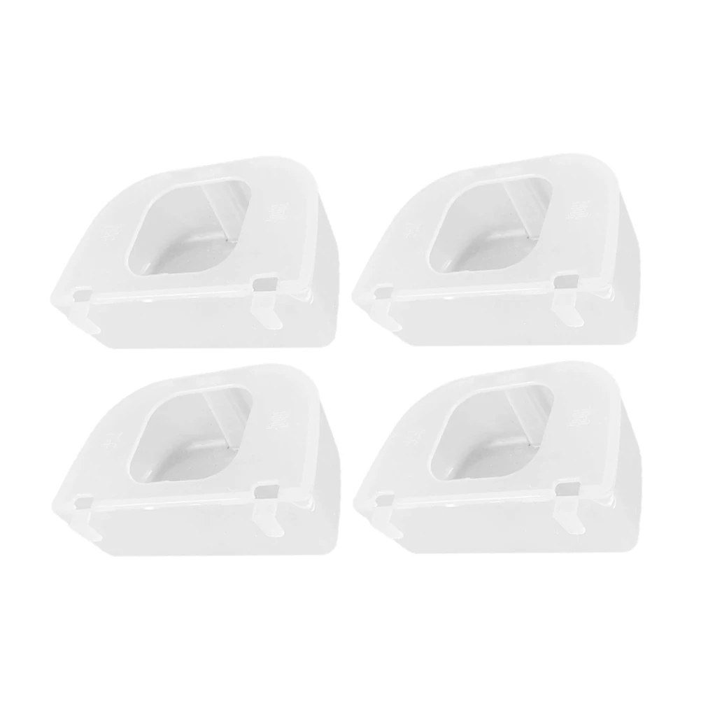 

4pcs Bird Feeder Cage Mounted Transparent Anti-spill Hanging Pigeon Feeder Parrot Food Dispenser Poultry Supplies