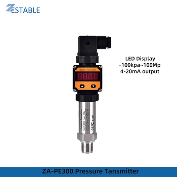 LED pressure transmitters 0-1.6bar oil water gas liquid ZA-PE300 pressure transducer 4-20mA output M20*1.5
