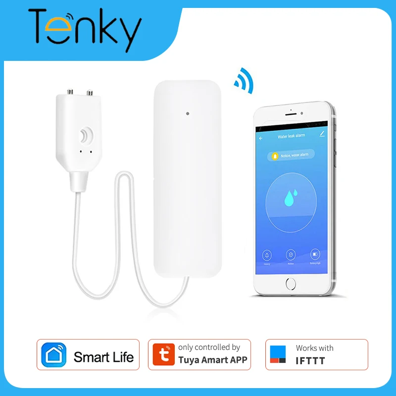 

WIFI Water Leakage Alam Tuya ZigBee Wireless Waterproof Connectivity Leak Detector Smart Devices Support Smart Life APP