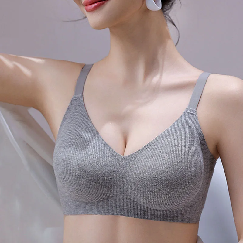 

Seamless Women Bra Gather Anti Sagging Underwear Comfortable Breathable Lingerie Wireless Soft Support Push Up Brassiere New