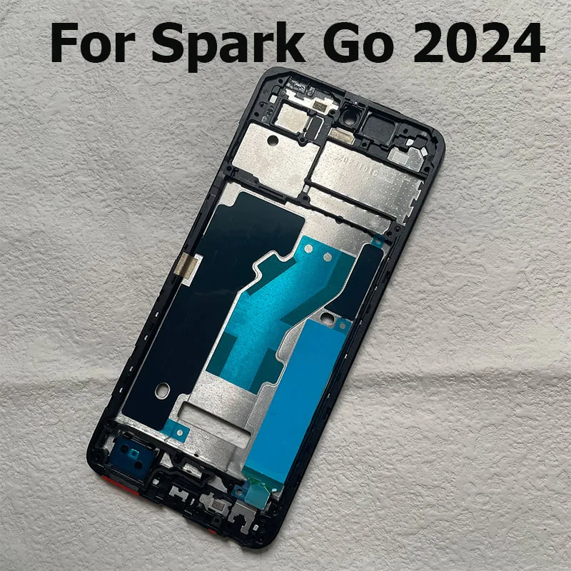 New For Tecno Spark Go 2020 2022 2023 2024 Middle Frame Front Bezel Cover Metal Chassis Housing Back Plate LCD Holder