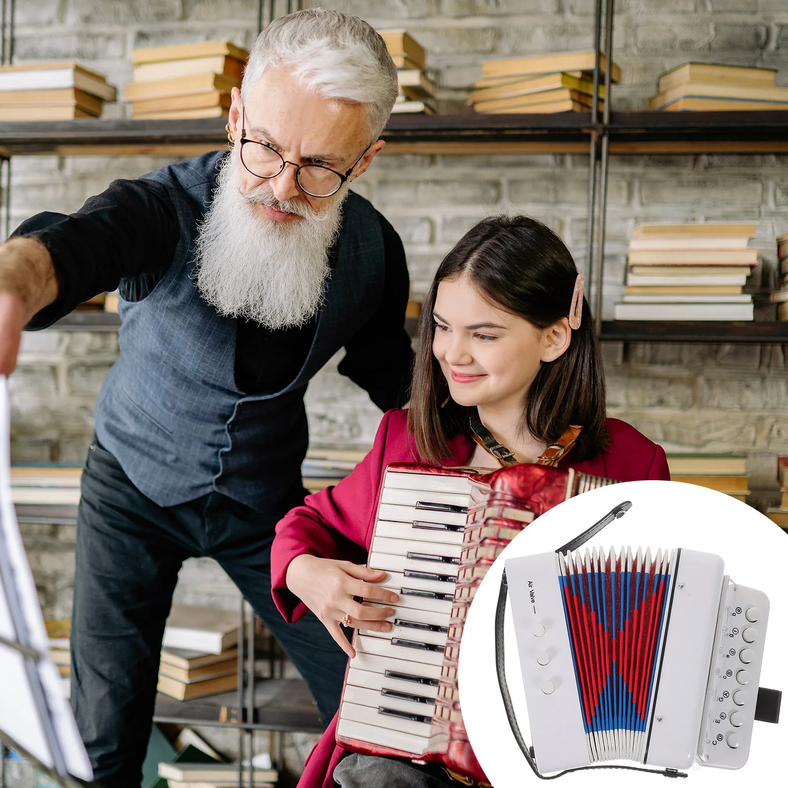

Mini Accordion Toy ABS Material Kids Musical Instrument Children Toddler Preschool Performance Accordion Plaything Develop