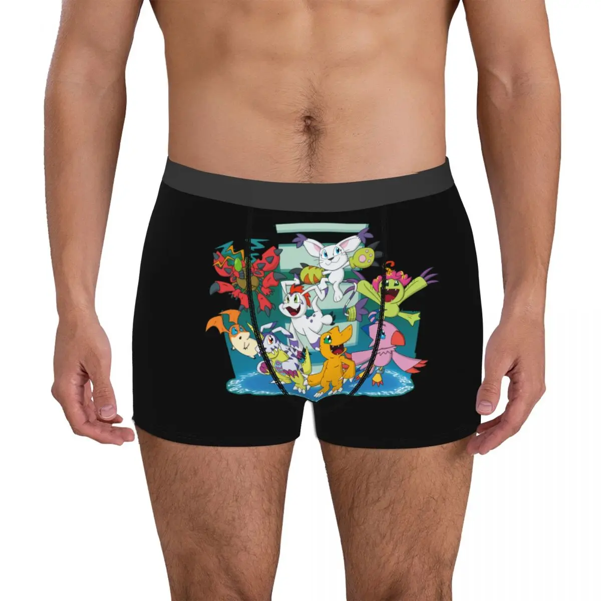 Digimon Adventure 1 Men's Boxer Briefs Top Quality Sexy Undies Funny Novelty Summer Wearable