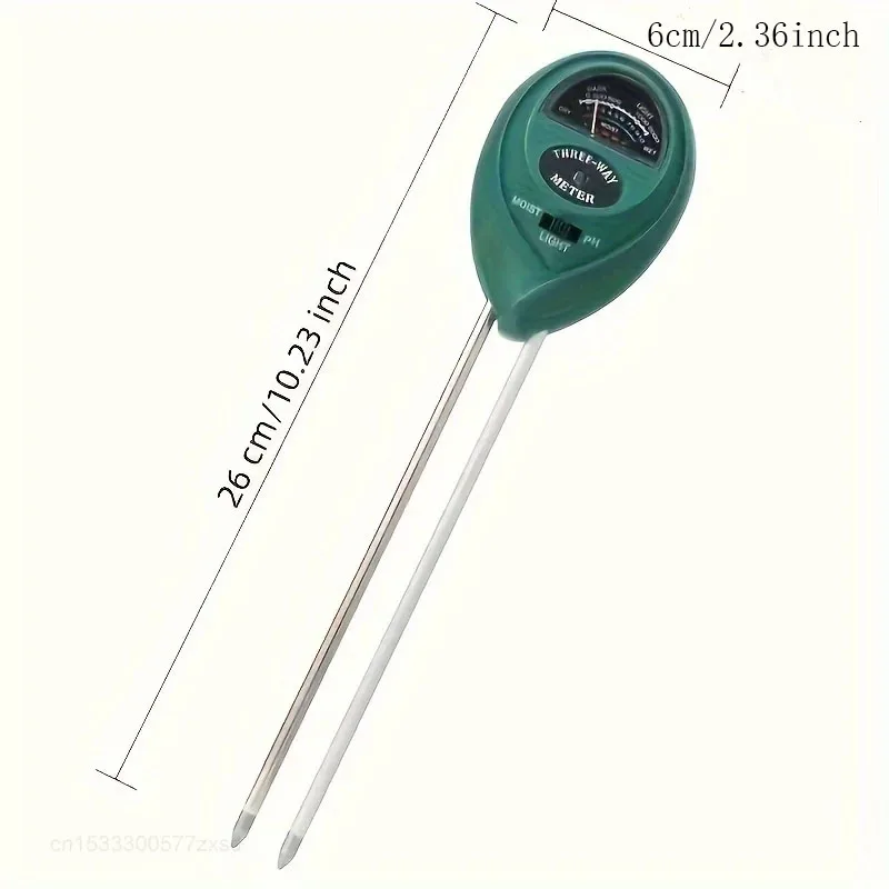 3 in 1 Soil PH Meter Sunlight PH Tester Garden Flowers Soil Moisture Sensor Meter Plants Acidity Humidity PH Monitor Detector