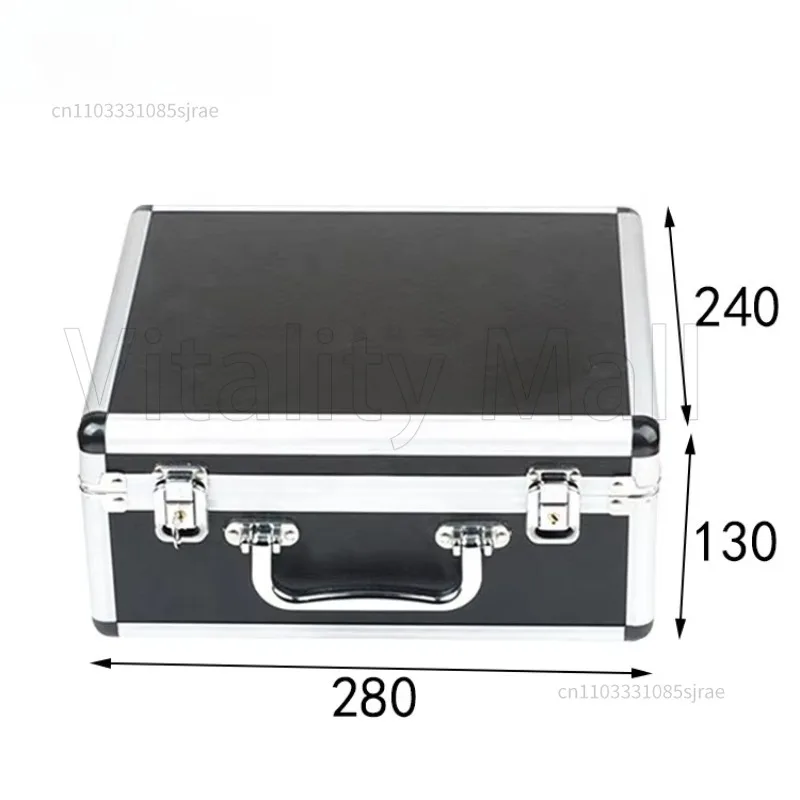 

280*240*130 мм черный металлический чемодан для кальяна