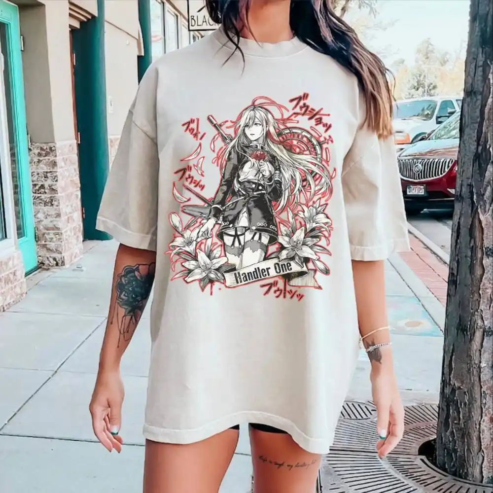 Lena 86 Eighty Six Anime Handler One Vladilena Graphic T-Shirt Cotton Men Women Streetwear Tee